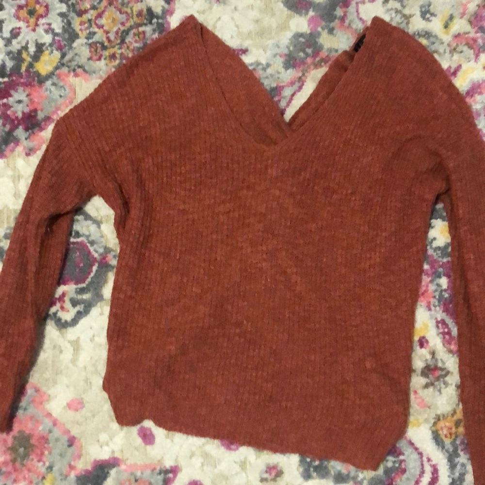 Orange Knot Sweater